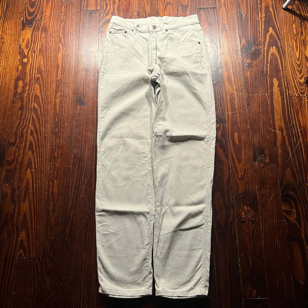 Lee 28 Classic Straight-Leg Pants Beige Straight Fit